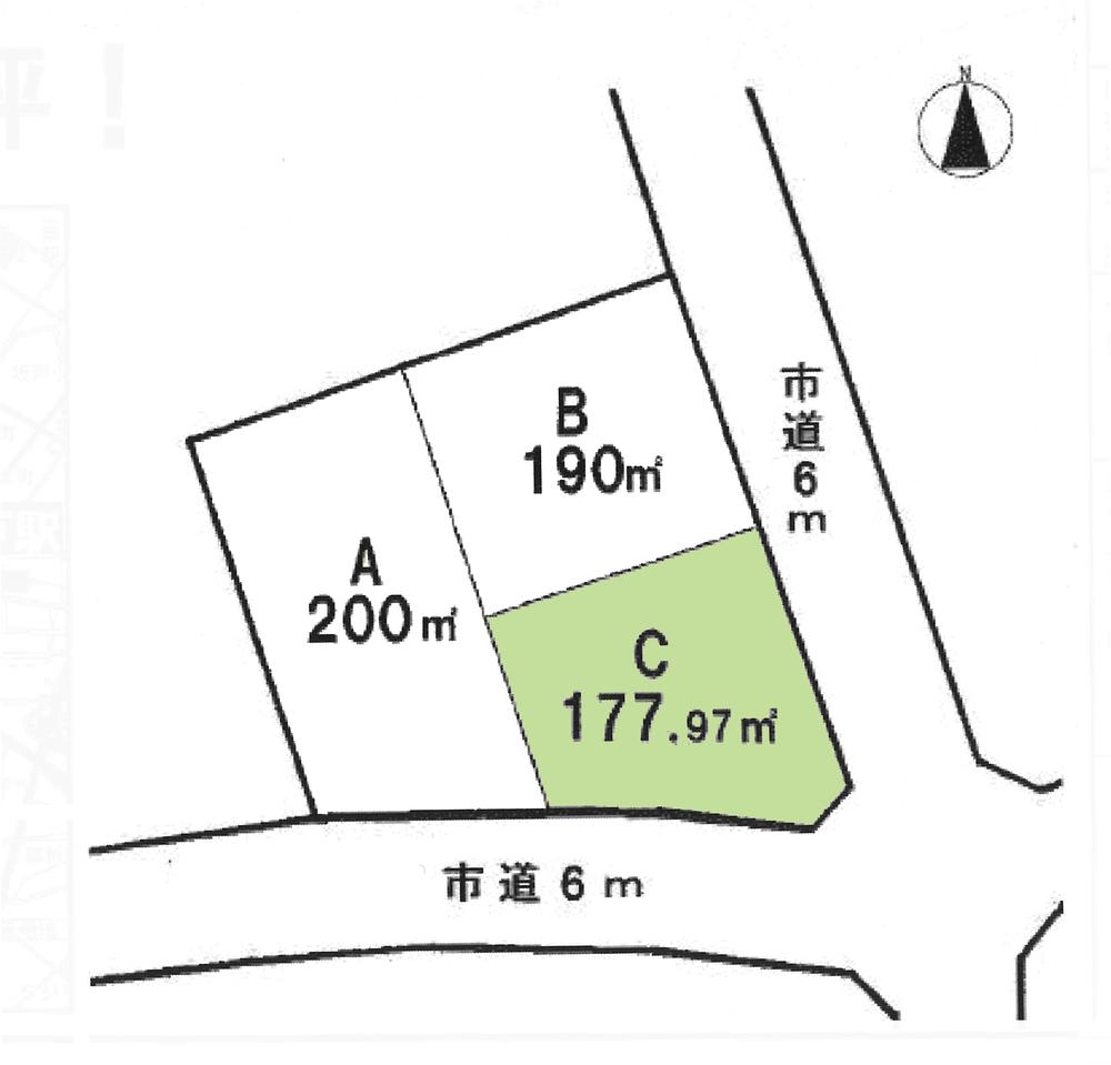 Compartment figure. Land price 6.5 million yen, Land area 177.97 sq m