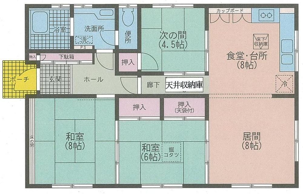 Floor plan. 8.8 million yen, 3LDK, Land area 189.44 sq m , Building area 78.87 sq m