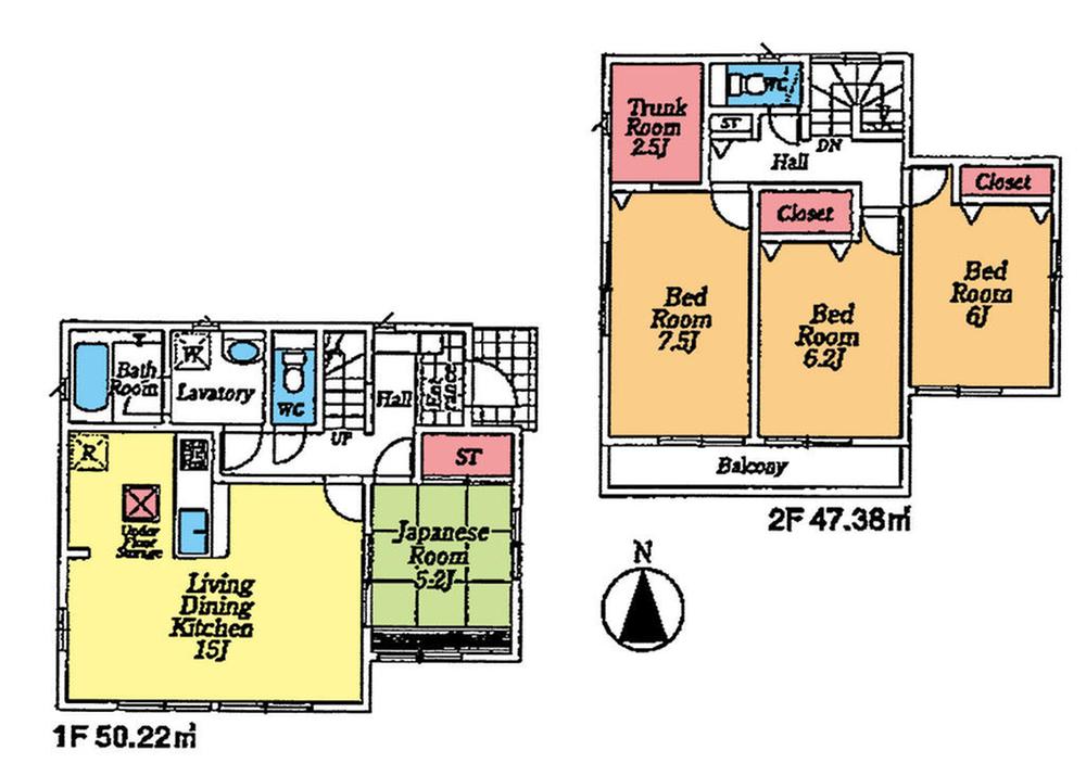 Floor plan. (3 Building), Price 14.8 million yen, 4LDK, Land area 200.06 sq m , Building area 97.6 sq m