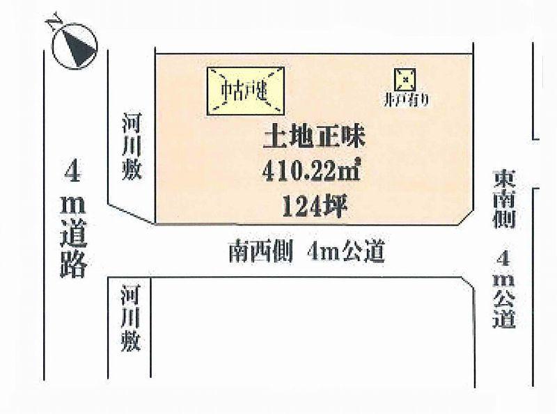 Compartment figure. Land price 9.8 million yen, Land area 410.22 sq m