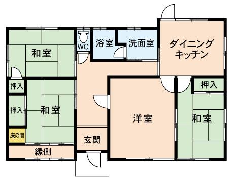 Floor plan. 13.8 million yen, 4DK, Land area 330.23 sq m , Building area 93.99 sq m