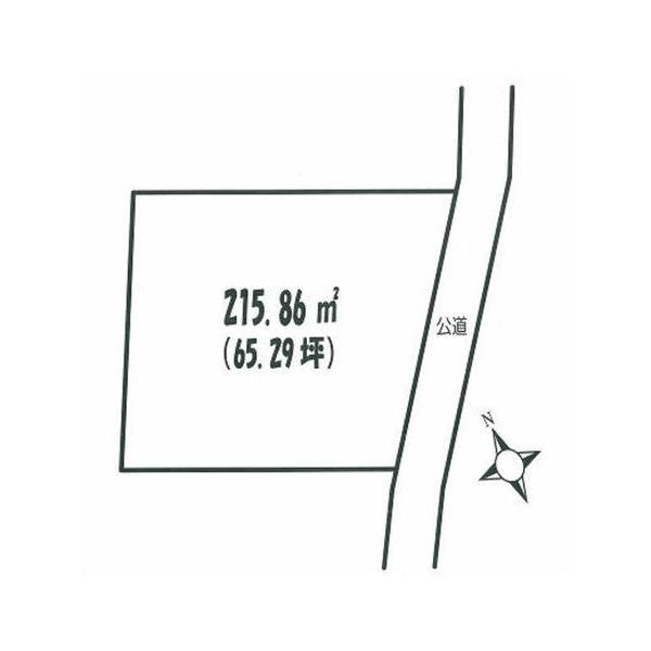 Compartment figure. Land price 5.9 million yen, Land area 215.86 sq m
