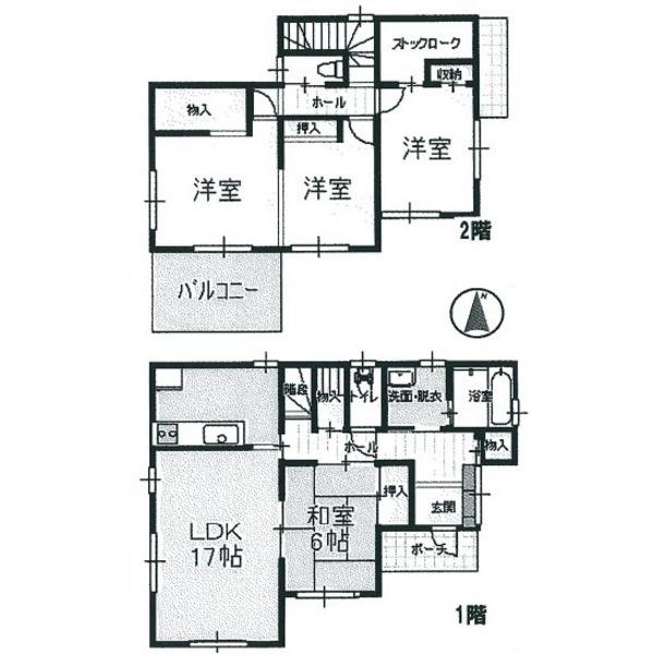 Floor plan. 21.5 million yen, 4LDK, Land area 266.68 sq m , Building area 105.22 sq m