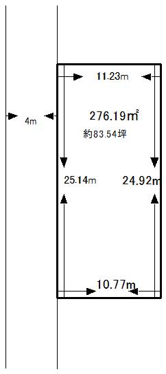 Compartment figure. Land price 5.39 million yen, Land area 276.19 sq m