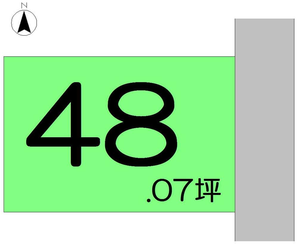 Compartment figure. Land price 6.98 million yen, Land area 158.91 sq m