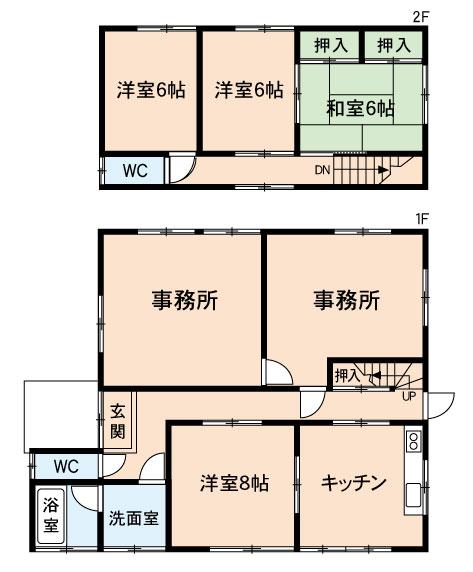 Floor plan. 13 million yen, 5DK, Land area 238.36 sq m , Building area 134.14 sq m