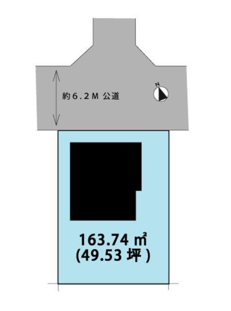 Compartment figure. Land price 7.5 million yen, Land area 163.74 sq m