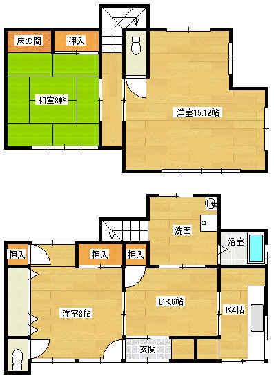 Floor plan. 4.3 million yen, 3DK, Land area 115 sq m , Building area 93.39 sq m