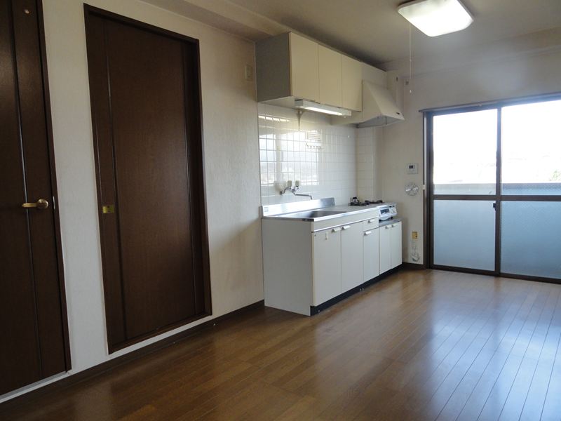 Living and room. Frontage spacious kitchen