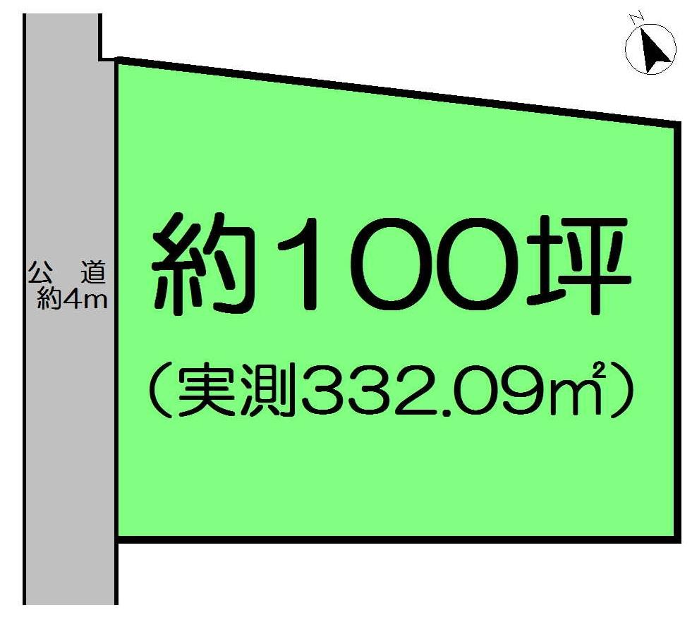 Compartment figure. Land price 5 million yen, Land area 332.09 sq m