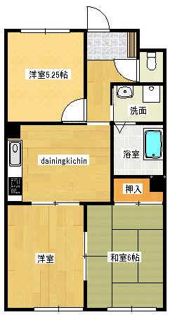 Floor plan. 3DK, Price 3.2 million yen, Occupied area 47.14 sq m