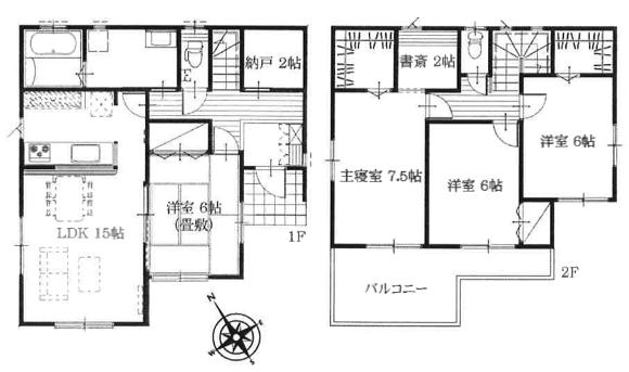 Floor plan. 19,390,000 yen, 4LDK + S (storeroom), Land area 157.58 sq m , Building area 108.47 sq m 013 December) was confirmed shooting local! Overlooking the property from the south road west