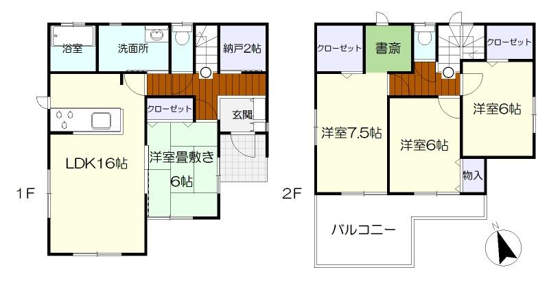 Floor plan. 19,390,000 yen, 4LDK + 3S (storeroom), Land area 157 sq m , Building area 108.47 sq m floor plan