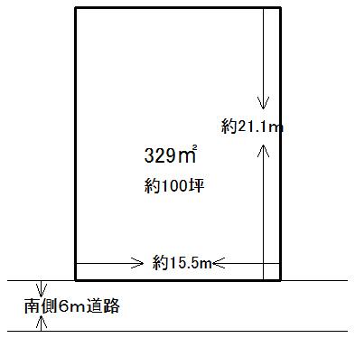 Compartment figure. Land price 8.5 million yen, Land area 329 sq m