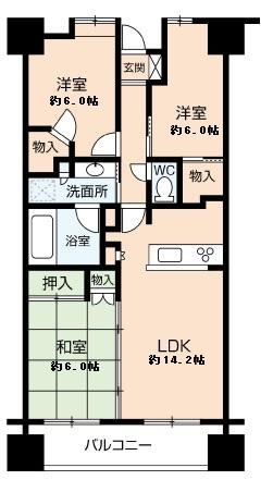 Floor plan. 3LDK + S (storeroom), Price 16.8 million yen, Occupied area 73.35 sq m , Balcony area 11.07 sq m