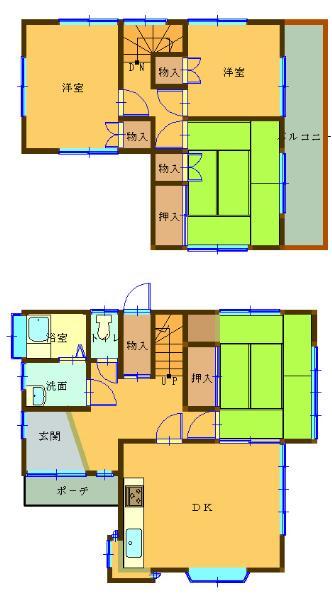 Floor plan. 14.8 million yen, 4LDK, Land area 123.09 sq m , Building area 83.63 sq m