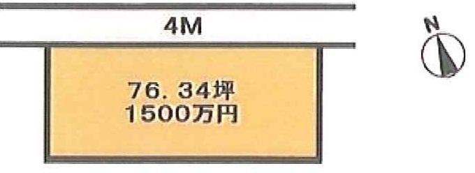 Compartment figure. Land price 15 million yen, Land area 252.37 sq m