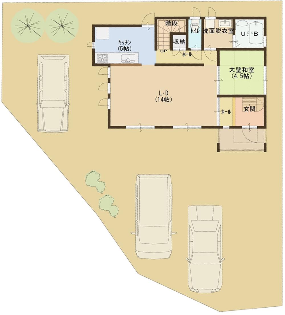 Floor plan. 25,800,000 yen, 4LDK, Land area 231.42 sq m , Building area 108.07 sq m 1F: 58.80 sq m (17.75 square meters)