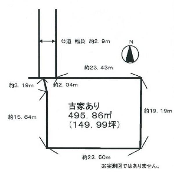 Compartment figure. Land price 15 million yen, Land area 495.86 sq m
