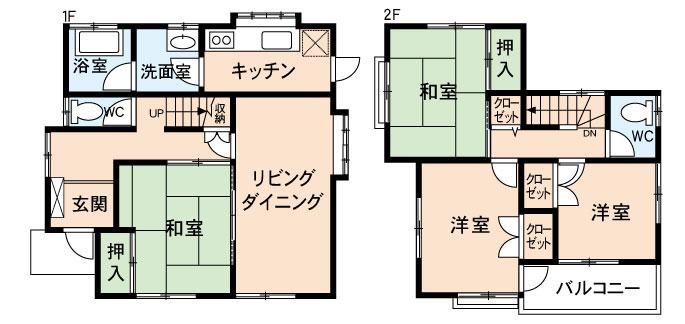 Floor plan. 9.8 million yen, 4LDK, Land area 147.14 sq m , Building area 92.32 sq m