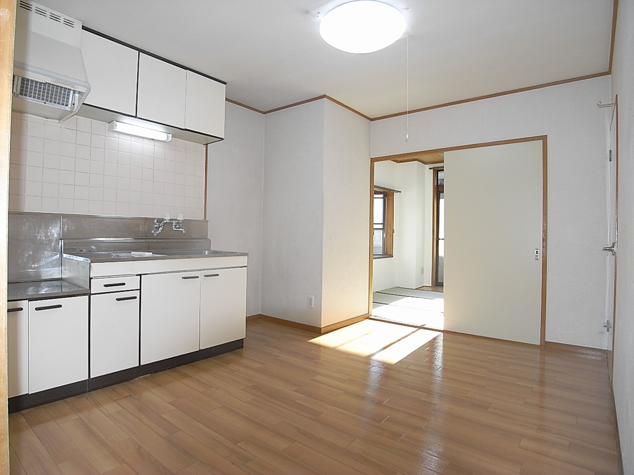 Living and room. Frontage spacious kitchen