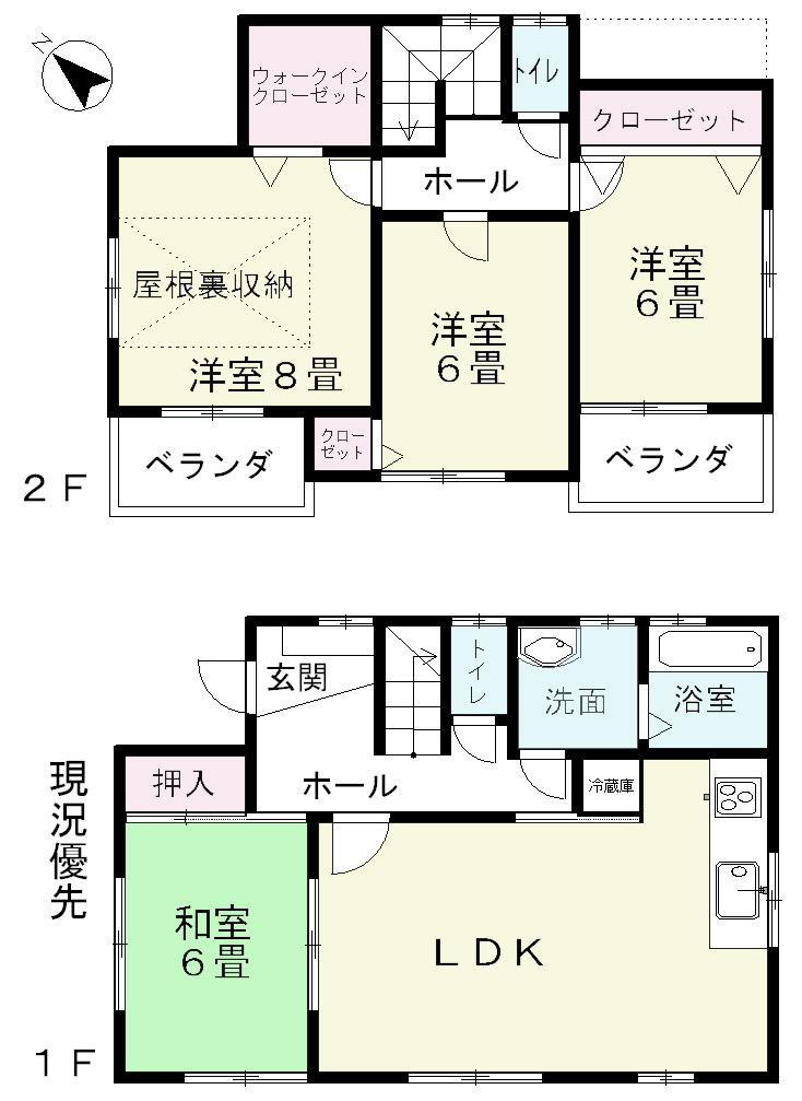 Floor plan. 17.8 million yen, 4LDK + S (storeroom), Land area 144.47 sq m , Building area 101.85 sq m floor plan