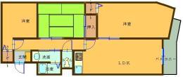 Floor plan. 3LDK, Price 4.8 million yen, Occupied area 68.07 sq m