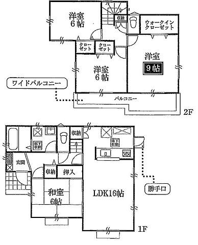 Floor plan. 19,800,000 yen, 4LDK, Land area 181 sq m , Building area 103.5 sq m