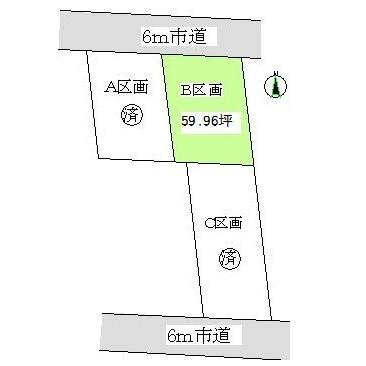Compartment figure. Land price 15 million yen, Land area 198.22 sq m
