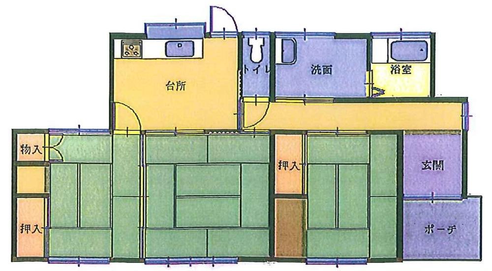 Floor plan. 15.8 million yen, 4LDK, Land area 336.02 sq m , Building area 68.73 sq m