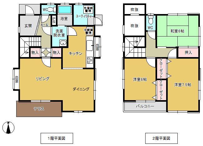Floor plan. 8.8 million yen, 3LDK, Land area 150.01 sq m , Use is easy floor plan that was conscious of building area 98.53 sq m flow line.