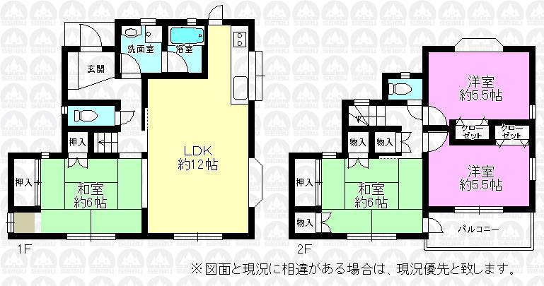 Floor plan. 16,900,000 yen, 4LDK, Land area 110 sq m , Building area 88.18 sq m