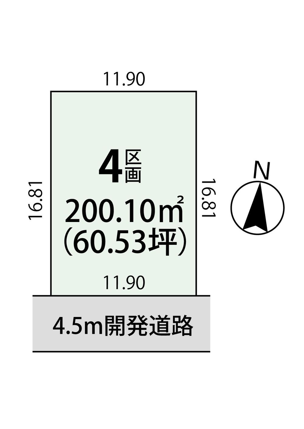 Compartment figure. Land price 16.5 million yen, Land area 200.1 sq m