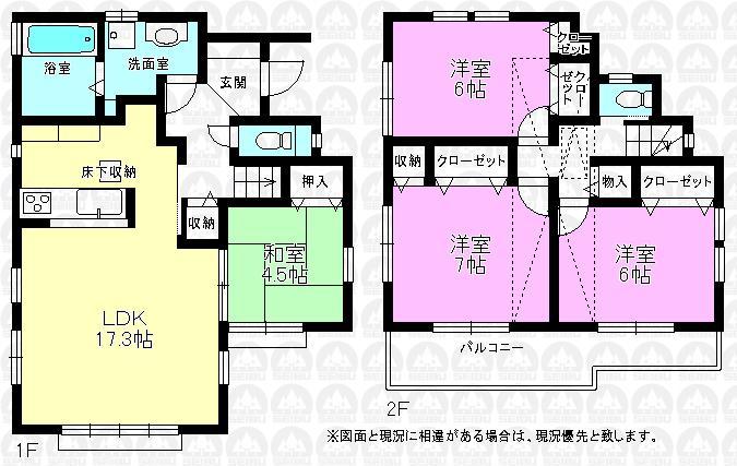 Floor plan. 40,800,000 yen, 4LDK, Land area 114.08 sq m , Building area 98.81 sq m