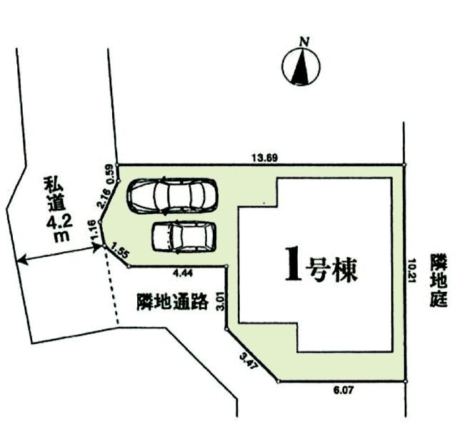 Compartment figure. 18,800,000 yen, 4LDK, Land area 110.02 sq m , Building area 99.78 sq m is parallel parking 2 units can be a convenient. 