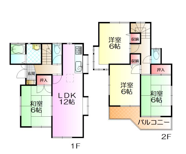 Floor plan. 16.5 million yen, 4LDK, Land area 101.45 sq m , Building area 82.8 sq m