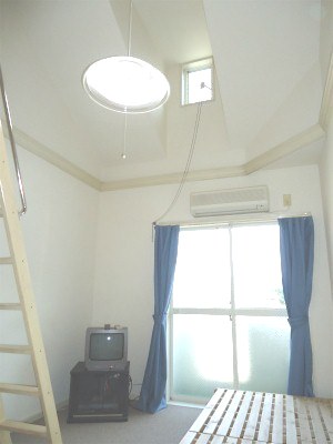 Living and room. Air conditioning, furniture, It is with consumer electronics