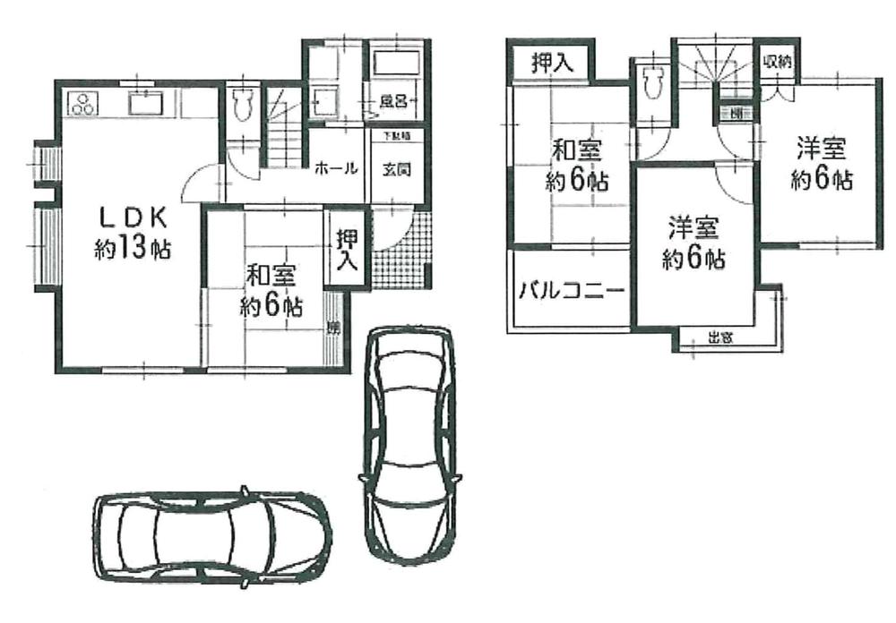 Floor plan. 15.8 million yen, 4LDK, Land area 117.09 sq m , Building area 87.35 sq m