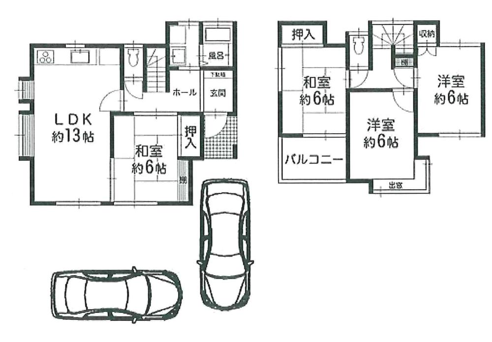 Floor plan. 15.8 million yen, 4LDK, Land area 117.09 sq m , Building area 87.35 sq m