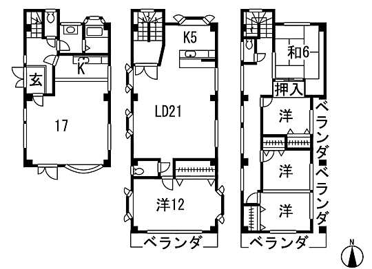 Floor plan. 29,800,000 yen, 6LDK, Land area 166.41 sq m , Building area 196.18 sq m