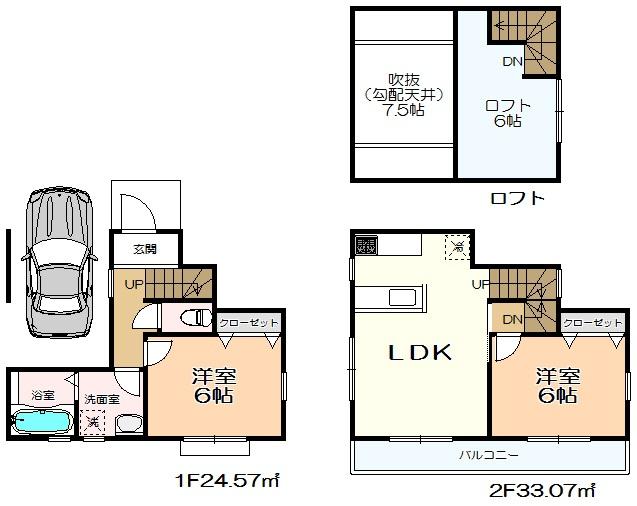Floor plan. 17.8 million yen, 2LDK+S, Land area 72.09 sq m , Building area 67.36 sq m