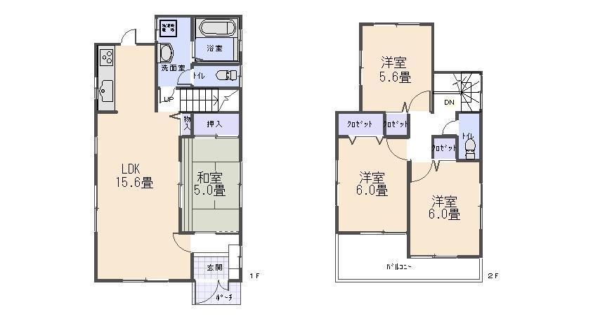 Floor plan. 26,800,000 yen, 4LDK, Land area 116.29 sq m , Building area 92.01 sq m