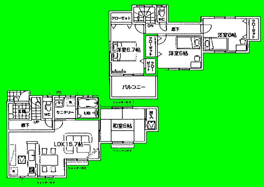 Floor plan. (2), Price 25,930,000 yen, 4LDK, Land area 157.33 sq m , Building area 98.54 sq m
