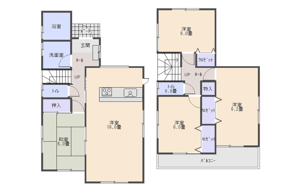 Floor plan. 31,800,000 yen, 4LDK, Land area 132.99 sq m , Building area 100.6 sq m large 4LDK