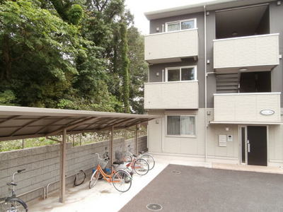 Other. Bicycle parking lot with a roof on site