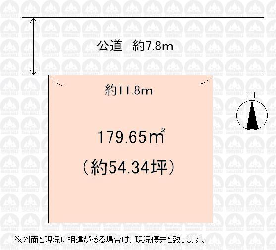 Compartment figure. Land price 14.8 million yen, Land area 179.65 sq m