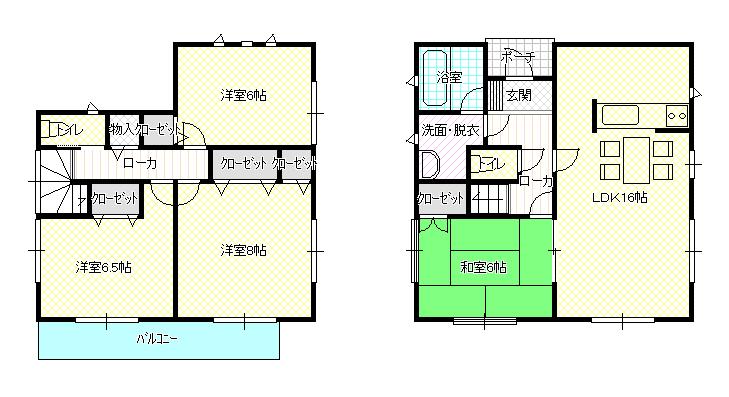 Floor plan. 27,800,000 yen, 4LDK, Land area 162.72 sq m , Building area 95.58 sq m