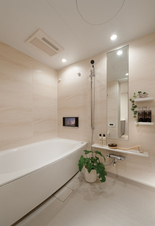 Bathing-wash room.  [bathroom] It adopted a fine quality to spend moments of pleasant relaxation and healing in the details, It will produce a refreshing living.