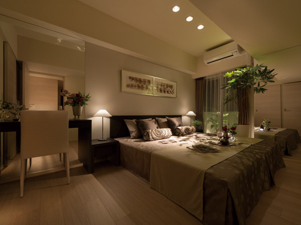 Interior.  [Master bedroom] Enjoy life ... on the theme, The concept is the creation of a space with a graceful room. In such a way that those nice that day-to-day living is a moisture, To go home will create a house that exciting, such as to be fun.