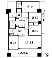 Floor: 4LDK + P (pantry) + WIC + SIC, the occupied area: 85.05 sq m